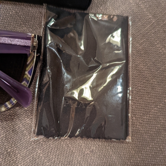 Prada Violet Hexagonal Print Blonde Cat Eye 05p Pr05ps Sunglasses - Picture 7 of 11